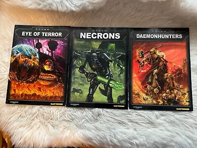 Warhammer 40k Codex Bundle - Eye Of Terror Daemonhunters Necrons 2002-2003 • £35