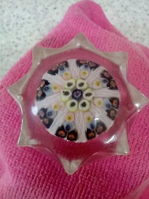 £29 • Buy VASART STRATHEARN GLASS Concentric Millefiori 8 Spoked Pointed Star Paperweight
