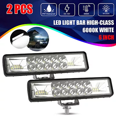 2x 6'' Inch 36W LED Work Light Bar Flood Spot Fog Lamp Offroad SUV Driving Truck • $15.48