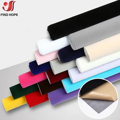 Sticky Back Self Adhesive Felt Velvet Velour Fabric Craft Sticker Roll 20*145cm • $7.69