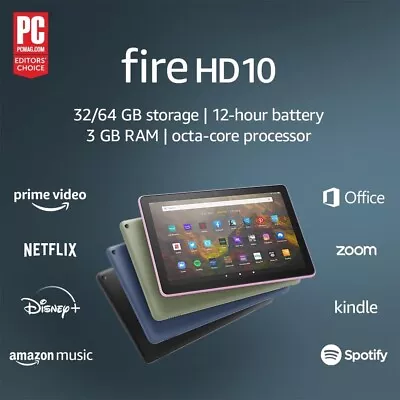 Amazon Fire HD 10 (9th Generation) 64GB Wi-Fi 10.1in - Black/ Unopened • $95.99