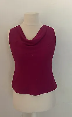 Country Casuals EWM 100% Silk Sleeveless Top Size 10 Pink Sequins Occasion • $11.35