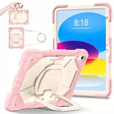 For Apple IPad 10th 9th 8th 7th Air Pro Shockproof Hard Armor Stand Case Cover • £18.11