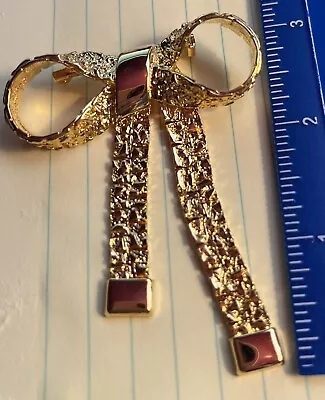 Premier Designs Jewelry Bow Pin Brooch VINTAGE JEWELRY • $12