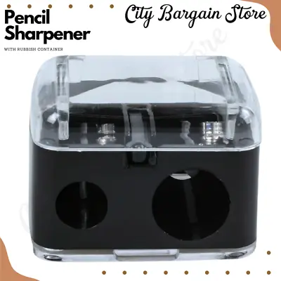 Double Pencil Sharpener 2 Hole Cosmetic Liner Twin Metal Eyeliner Stationary E5 • £2.99