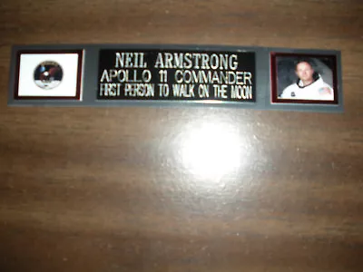 Neil Armstrong Astronaut Apollo 11 Nameplate For Photo/display • $7.95