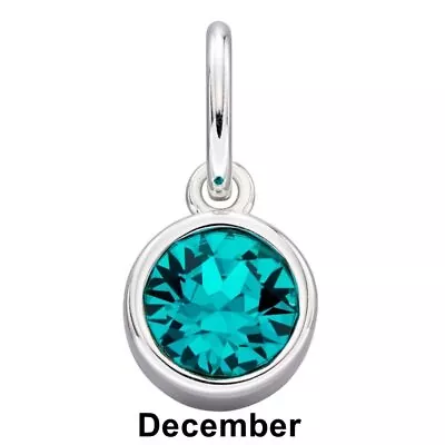 925 Sterling Silver Crystal Birthstone Pendant Charms • £12.49