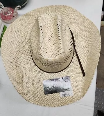 Ariat Men's Natural Twisted Weave Straw Cowboy Hat A73150 A Shelf • $40