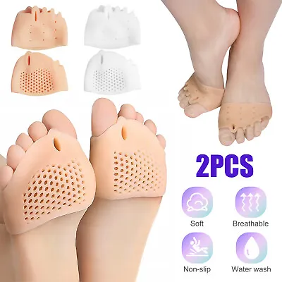 $6.98 • Buy 1 Pairs Forefoot Pads Silicone Foot Cushion Pain Relief Insoles Toe Separate Pad