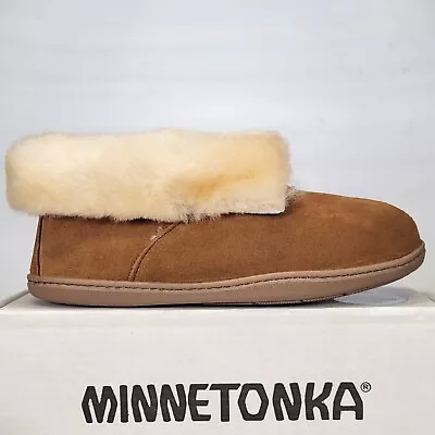 Size 8 - Minnetonka Sheepskin Ankle Boot - Golden Tan - Womens • $74.70