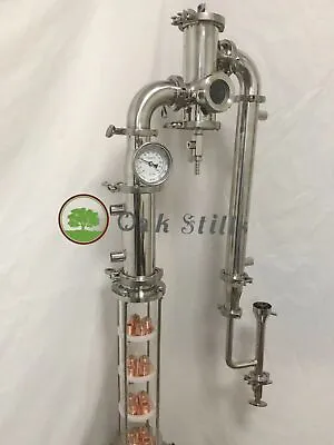 3  Glass Reflux Column Moonshine Still Column With Gin Basket • $629.80