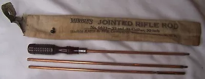 VINTAGE MARBLES JOINTED RIFLE ROD No. 9622 .22 & .25 CAL. BRASS • $9.99