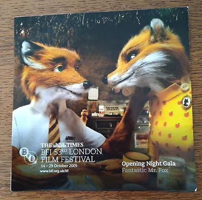 Film Premiere Programme Fantastic Mr Fox 2009 • £20