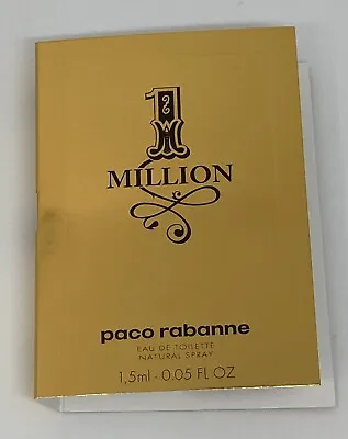 Paco Rabanne 1 Million 0.05 Oz 1.5 Ml EDT Spray Mini/Travel Sample Vial Mens • $3.99