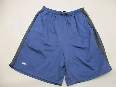NIKE TEAM Size M Mens Blue Stretch Waist Pocket Athletic Running Shorts 870 • $8.50