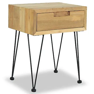 £92.99 • Buy Bedside Drawer Cabinet  Table Sideboard End Table Teak  Legs E7W9
