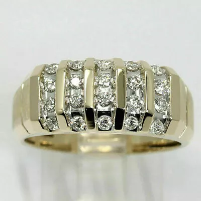 2ct Round Cut Diamond Men's Wedding Band Ring Lab-Created 14k Yellow Gold Finish • $179.99