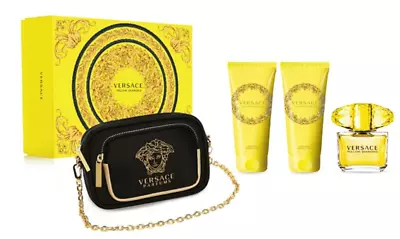 Yellow Diamond By Versace 4pc New Set Women 3.0oz EDT Purse Shower Gel Lotion • $85.87