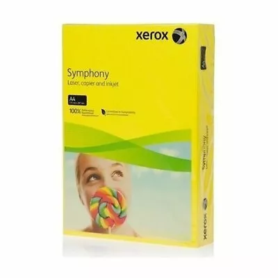 Yellow A3 Paper 80gsm Xerox Symphony Yellow For Laser Copier Inkjet 500 Sheets • £16.99