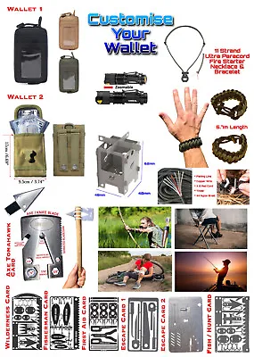 Tactical Survival Kit With Multitools Hunting Fishing Hiking Backpacking  • $10