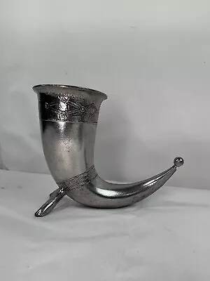 Vintage Hand Cast Norwegian Pewter Viking Horn Wine Goblet Drinking Shot Glass • $39.99