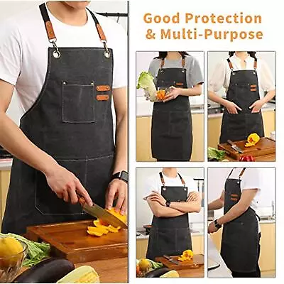 $15.53 • Buy Canvas Tool Work Shop Apron Heavy Duty Woodworking Workshop With Pocket.