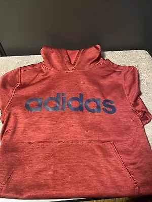 Adidas Pullover Hoodie Youth Medium Spellout Maroon 10/12 • $18