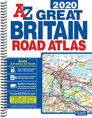 GB Road Atlas 2020 A4 SPIRAL By Geographers A-Z Map Company Ltd Book The Cheap • £13.99