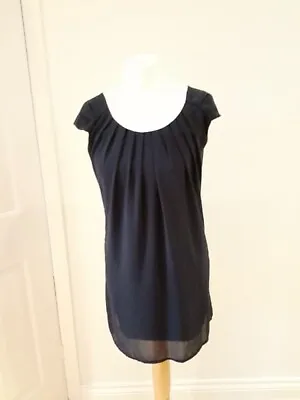 The Hackbarth's Ladies Small Navy Sleeveless Lined Blouse Top/Short Dress BNWT • $24.87