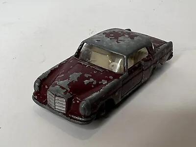 MATCHBOX LESNEY MERCEDES-BENZ 220SE Vintage Diecast Toy Maroon Dark Red • $18.40