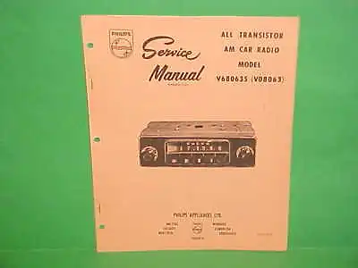 1967 1968 Volvo 122s 142s 144s 145s 1800s Coupe Philips Am Radio Service Manual • $19.99