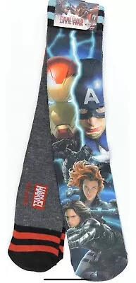 Captain America Civil War Marvel Avengers Iron Man Socks 2pr Size 6-12 HYP • $11.99