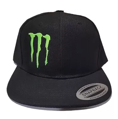 New Monster Energy Black And Green Snap Back Hat  • $20