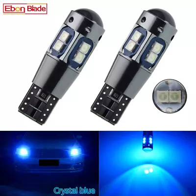 2x T10 W5W 194 168 LED Car Bulbs Canbus No Error Auto Side Marker Light Ice Blue • $4.65