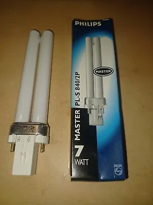 Philips Master PL-S 840/2P 7 Watt G23 Light Tube/bulb X 2 Items • £3.99