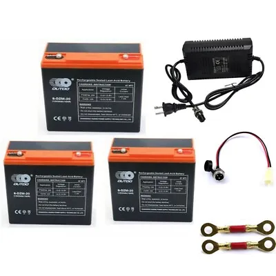 3pc 12V 24ah 6-DZM-20 Battery For 36V EBike Scooter ATV Go Kart 4 Wheeler Quad • $339.47