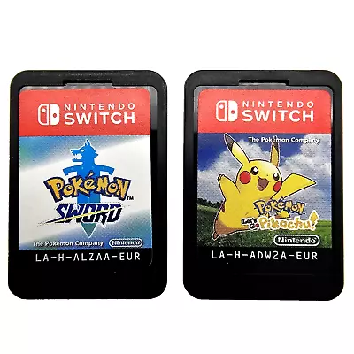 Pokemon Lets Go! Pikachu & Sword X2 Game Bundle Nintendo Switch - Carts Only • $74.95