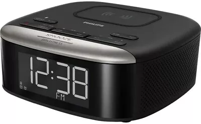 Philips Wireless Bluetooth Digital Alarm Clock With Wireless Phone Charger • $29.99