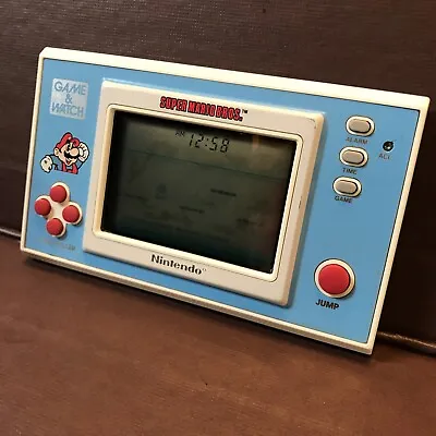 Vintage 1988 Nintendo Game & Watch Super Mario Bros. • Clock • New Battery WORKS • $175