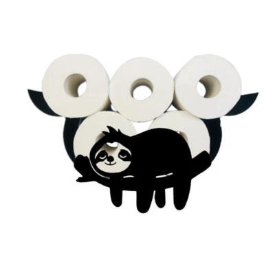 $37.38 • Buy Sloth Toilet Paper Roll Holder Metal Wall-mounted Bathroom Tissue Storage