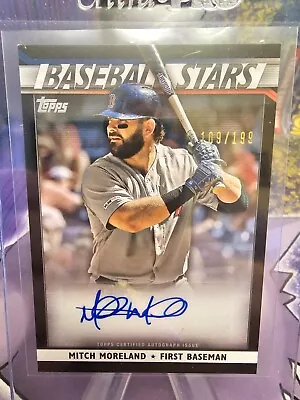 MITCH MORELAND 2020 Topps Series Baseball Stars Black AUTO / AUTOGRAPH #d /199 • $2.03