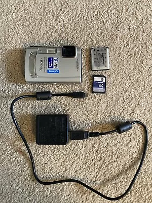 Olympus Tough TG-310 14.0MP Wateproof Digital Camera Silver W/Charger WORKING • $39.99