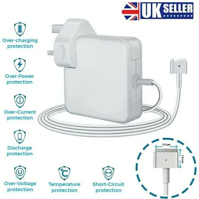 For Apple 85W / 60W Power Adapter  T-Tip  MagSafe 2 Charger Macbook Pro Air Mac • £19.99