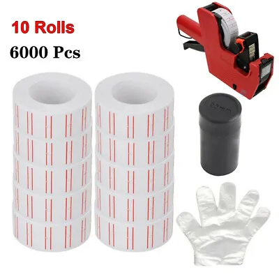 10 Rolls 6000Pcs White Price Gun Labels Price Tag Stickers Refill Mx 5500 Labels • $8.75