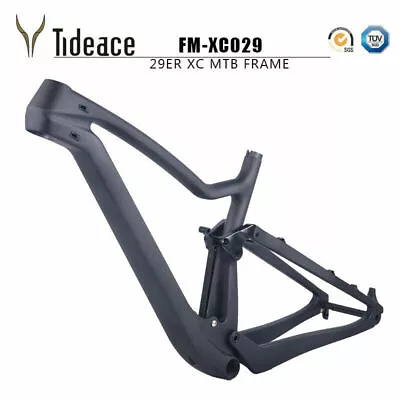 165*38mm 29er Cross Country T1000 Carbon Fiber Full Suspension Bicycle Frames  • $816.05