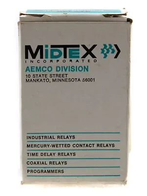 MidTex Aemco Industrial 8 Pin Octal Plug -In 10 AMP 110 VDC Relay 155-92F200 • $4.25
