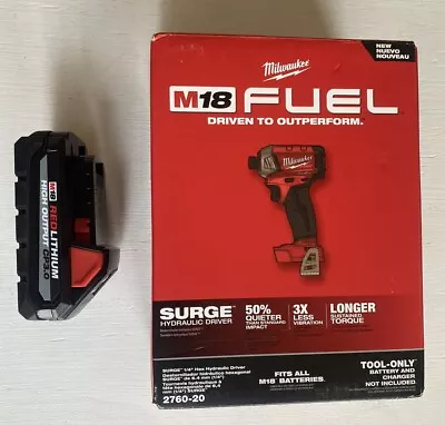 Milwaukee M18 Fuel Surge 1/4” Impact Driver 2760-20 W/cp 3.0 Battery • $155