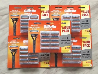 $90 • Buy 5 Pks X 8 Gillette Fusion Razor Blade. Total 40 Cartridges ( FREE GIFT )