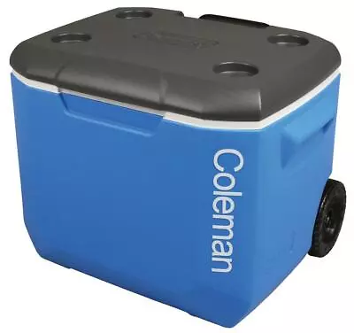 Coleman Wheeled Cooler Tri Colour 57 Litre Performance Camping Outdoors Fishing • £89.94