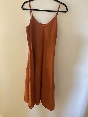 $27.20 • Buy Country Road Organic Linen Midi Dress Size 10 EUC